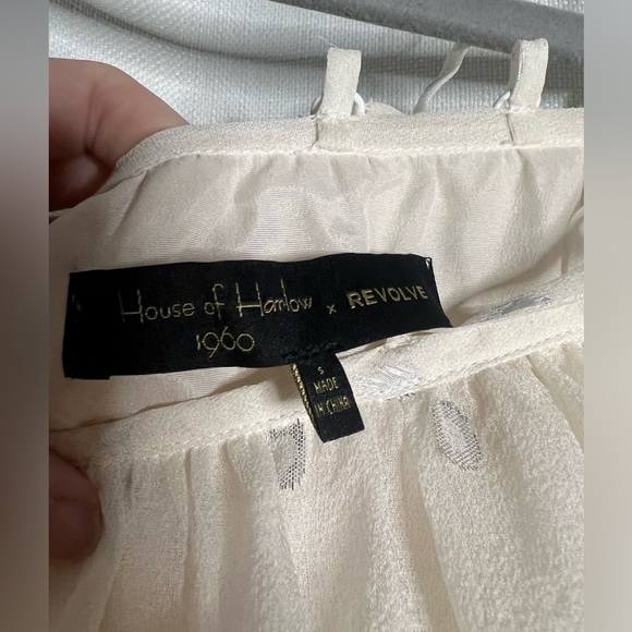 House of Harlow x Revolve Ivory White Layered Midi Dress Small - Picture 3 of 10